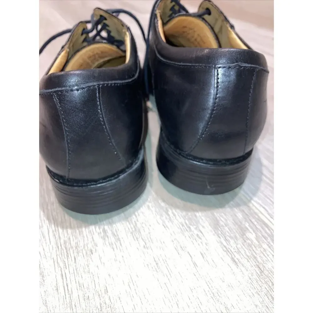 Johnston Murphy 20-7425 Sheepskin Leather Black Shoes Oxfords Men 10.5 Brazil